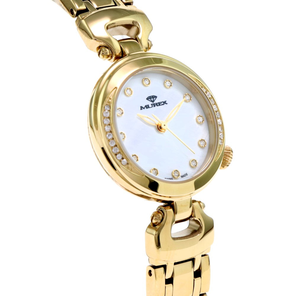 Murex Women's Quartz Watch with Pearly White Dial - MUR-0088 (18/D 0.10CT)