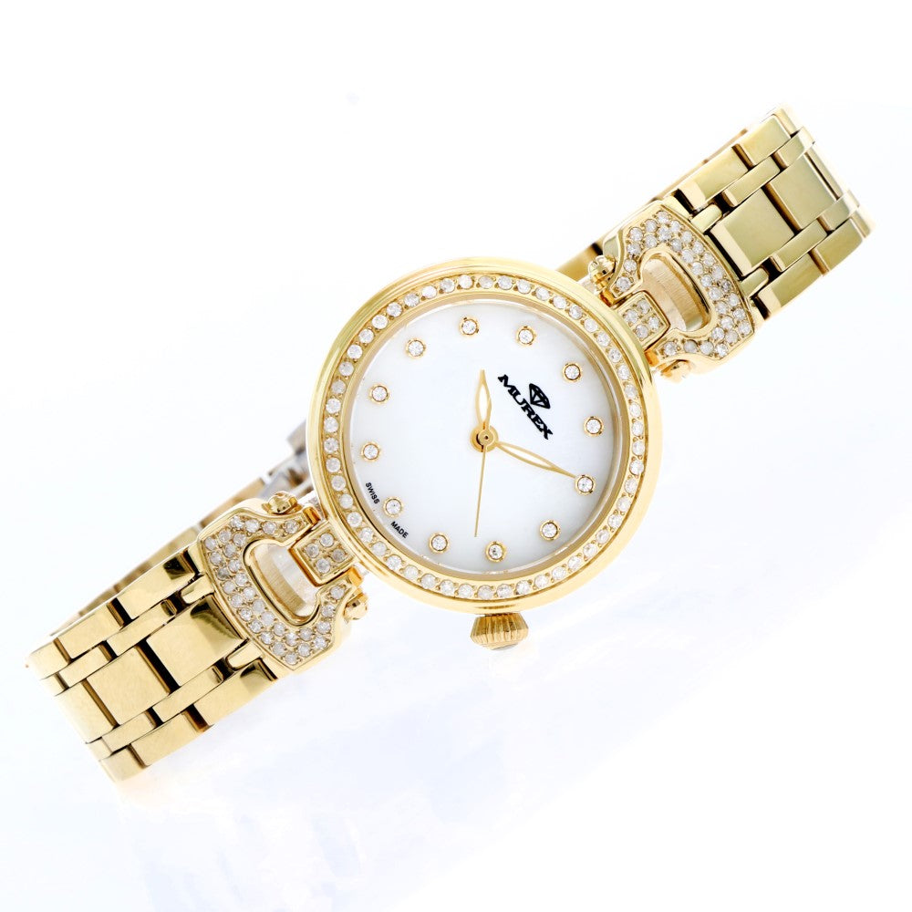 Murex Women's Quartz Watch with Pearly White Dial - MUR-0080 (144/D 0.75CT)