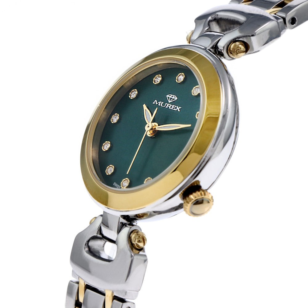 Murex women's watch with quartz movement and green dial - MUR-0001