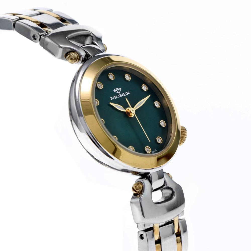 Murex women's watch with quartz movement and green dial - MUR-0001