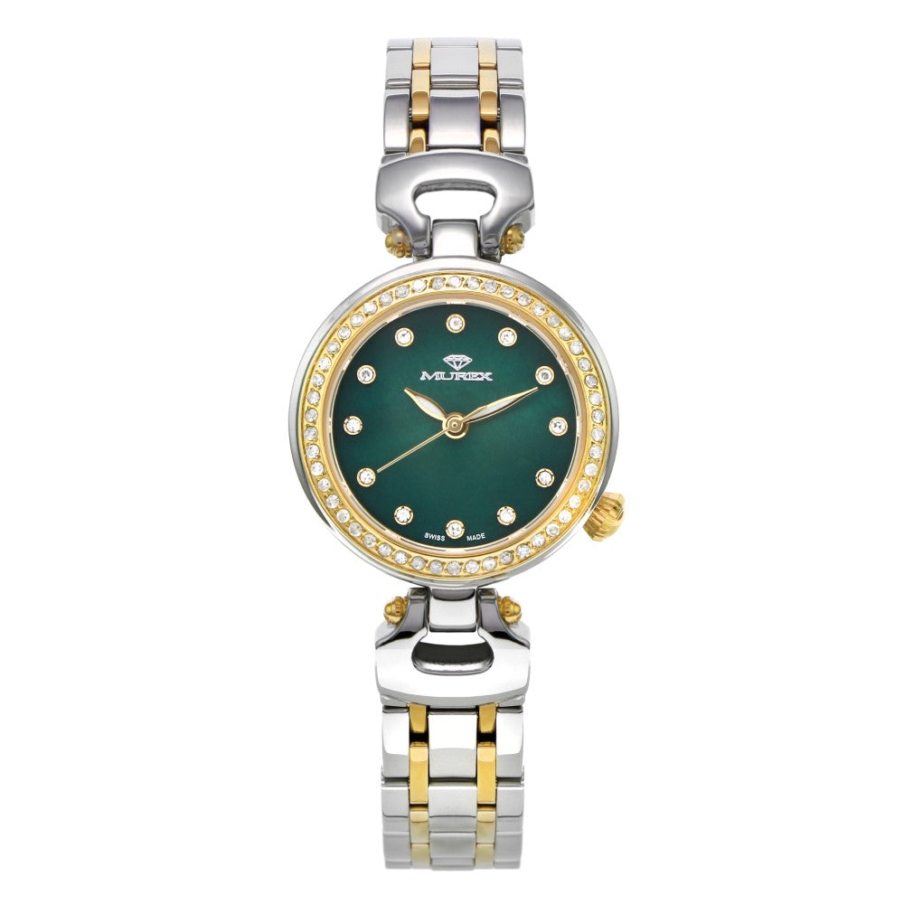 Murex Women's Quartz Watch with Green Dial - MUR-0085 (50/D 0.26CT)