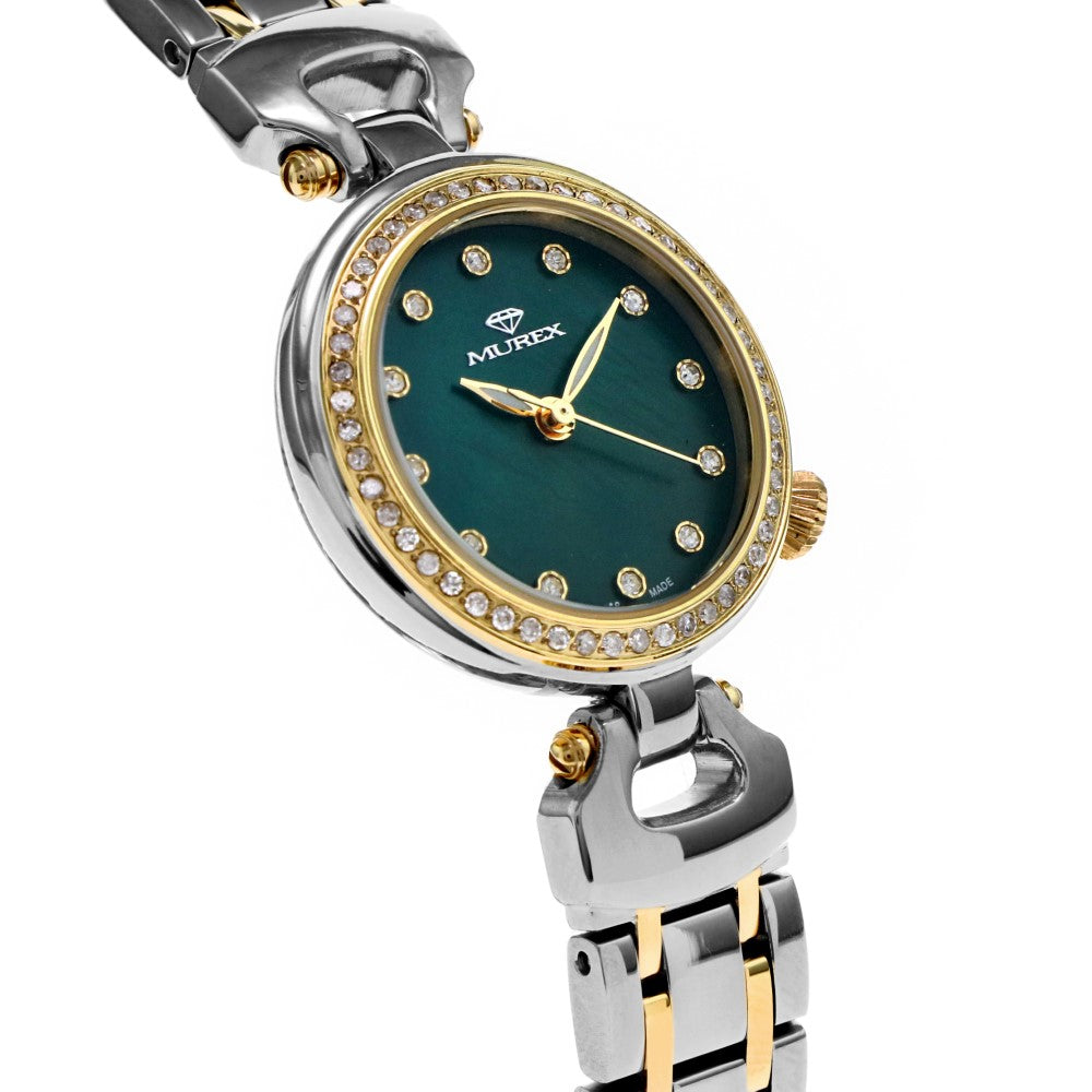 Murex Women's Quartz Watch with Green Dial - MUR-0085 (50/D 0.26CT)