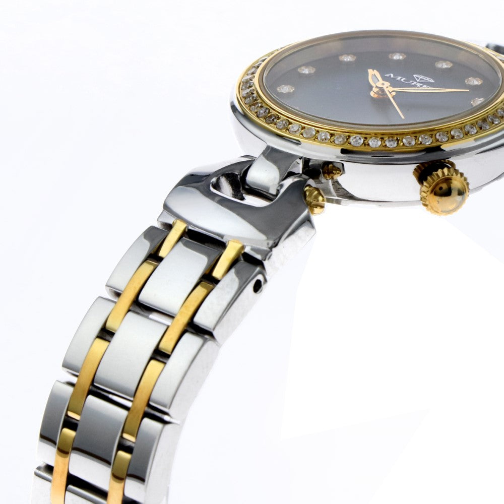 ساعة موريكس النسائية بحركة كوارتز ولون مينا أخضر - MUR-0085 (50/D 0.26CT)