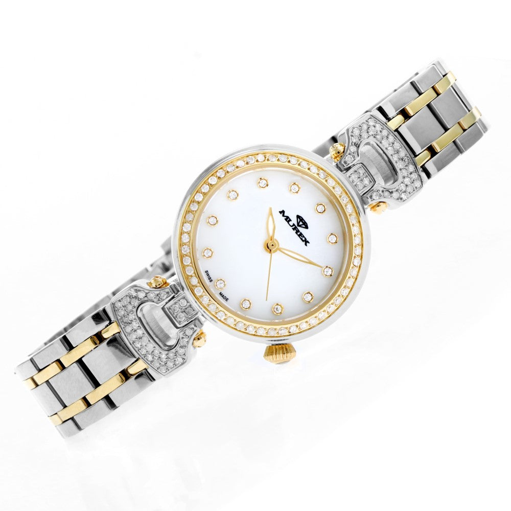 Murex Women's Quartz Watch with Pearly White Dial - MUR-0083 (144/D 0.75CT)