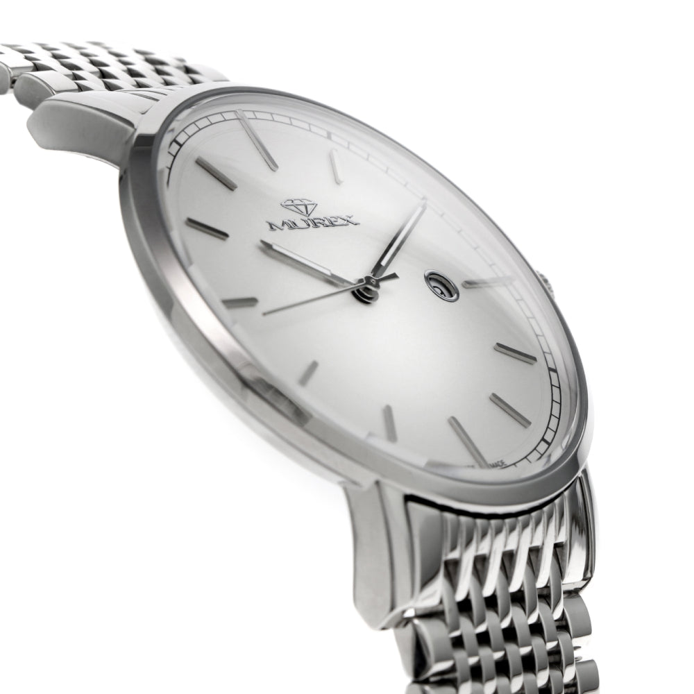 Murex men's watch with quartz movement and white dial color - MUR-0043