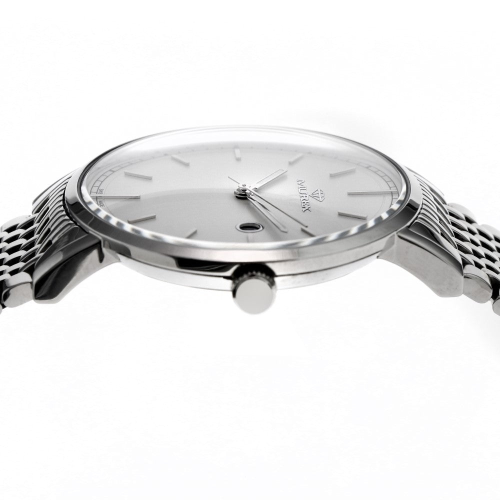 Murex men's watch with quartz movement and white dial color - MUR-0043