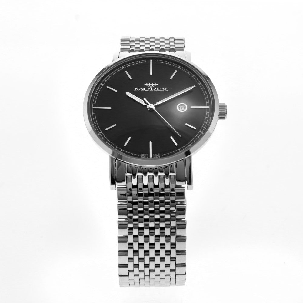 Murex men's watch with quartz movement and black dial - MUR-0042