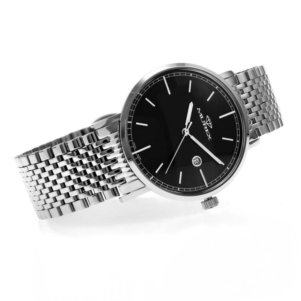 Murex men's watch with quartz movement and black dial - MUR-0042