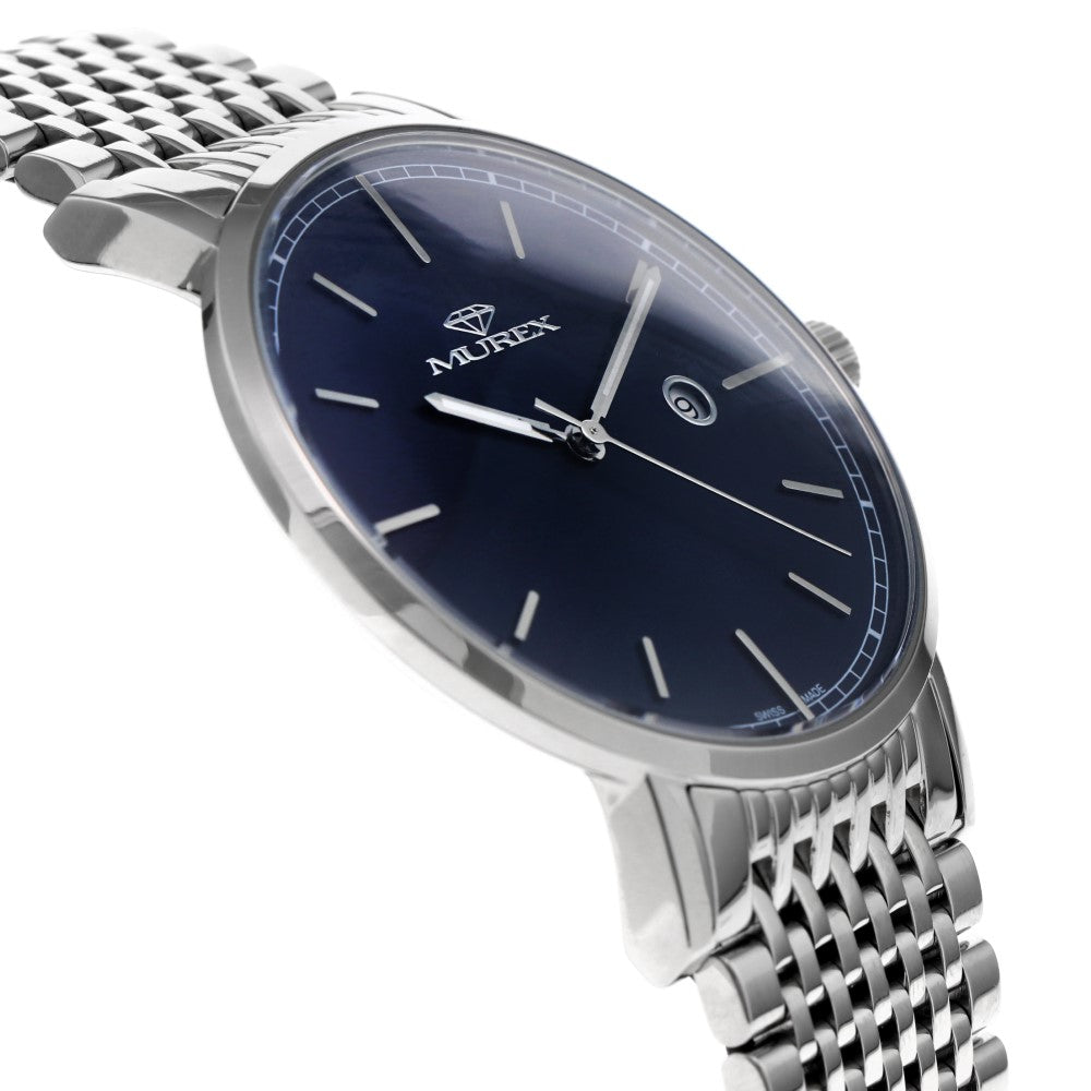 Murex men's watch with quartz movement and blue dial color - MUR-0044