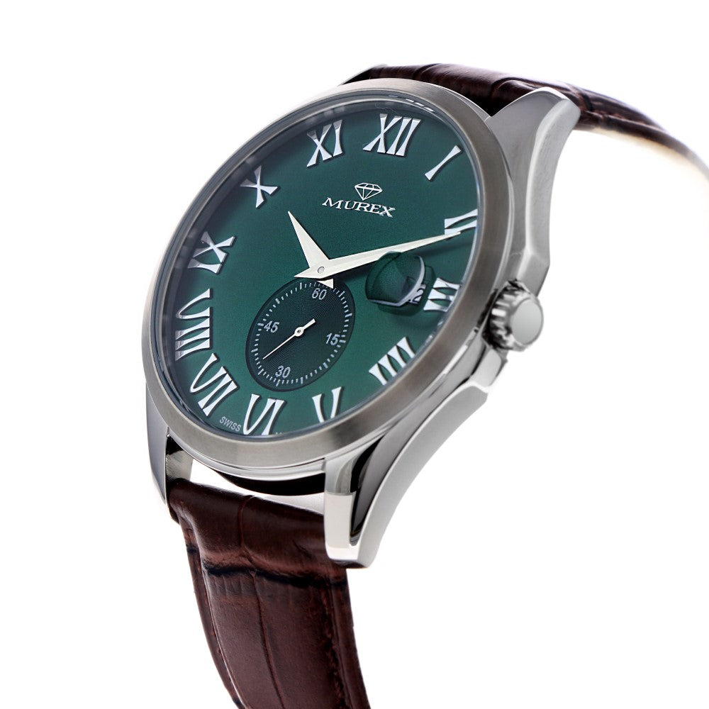 Murex men's watch with quartz movement and green dial color - MUR-0013