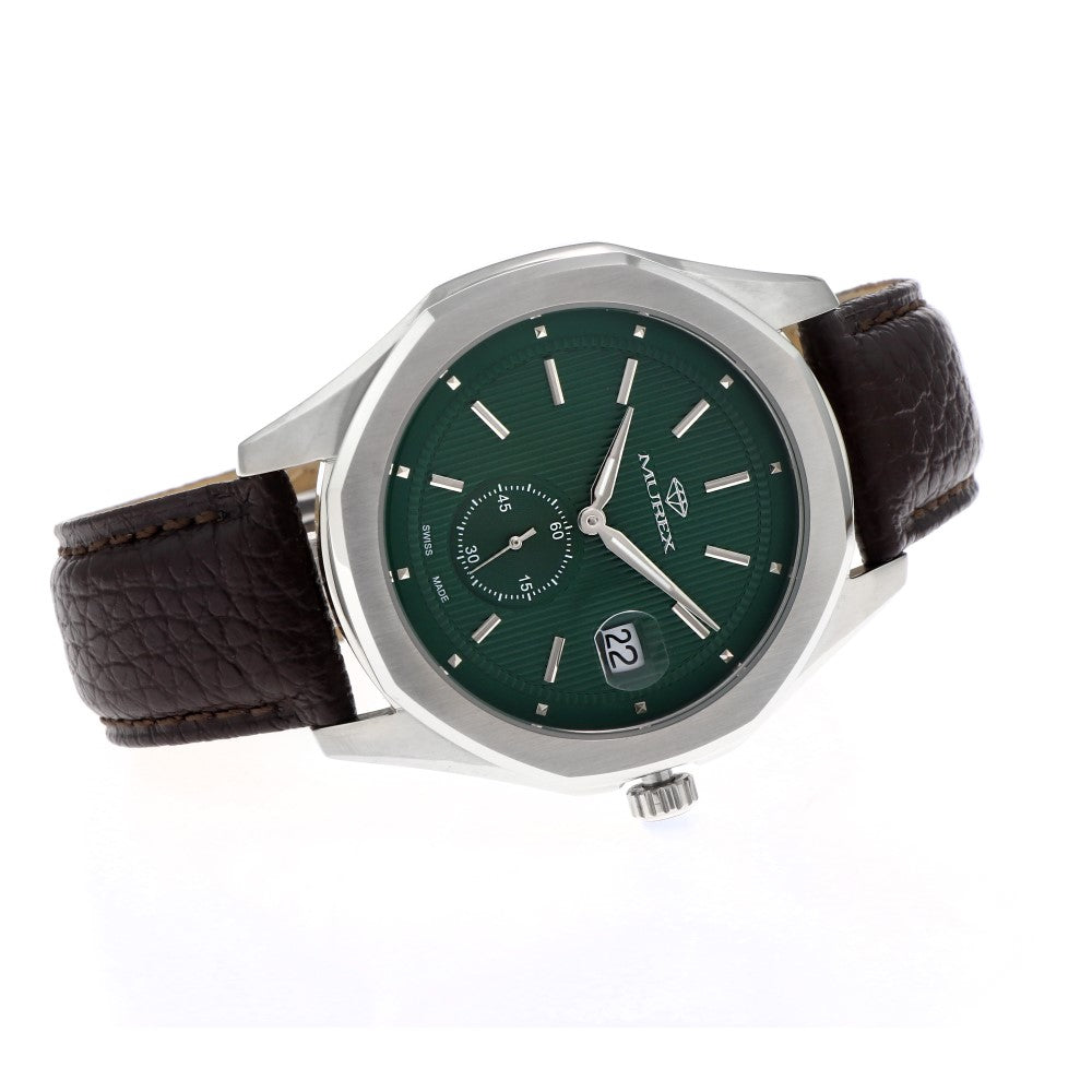 Murex men's watch with quartz movement and green dial color - MUR-0006