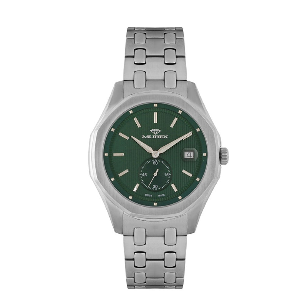 Murex men's watch with quartz movement and green dial color - MUR-0005