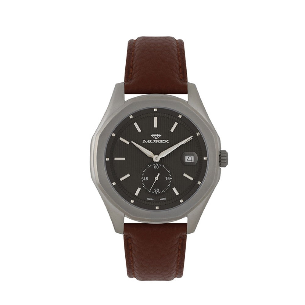 Murex men's watch with quartz movement and gray dial color - MUR-0008