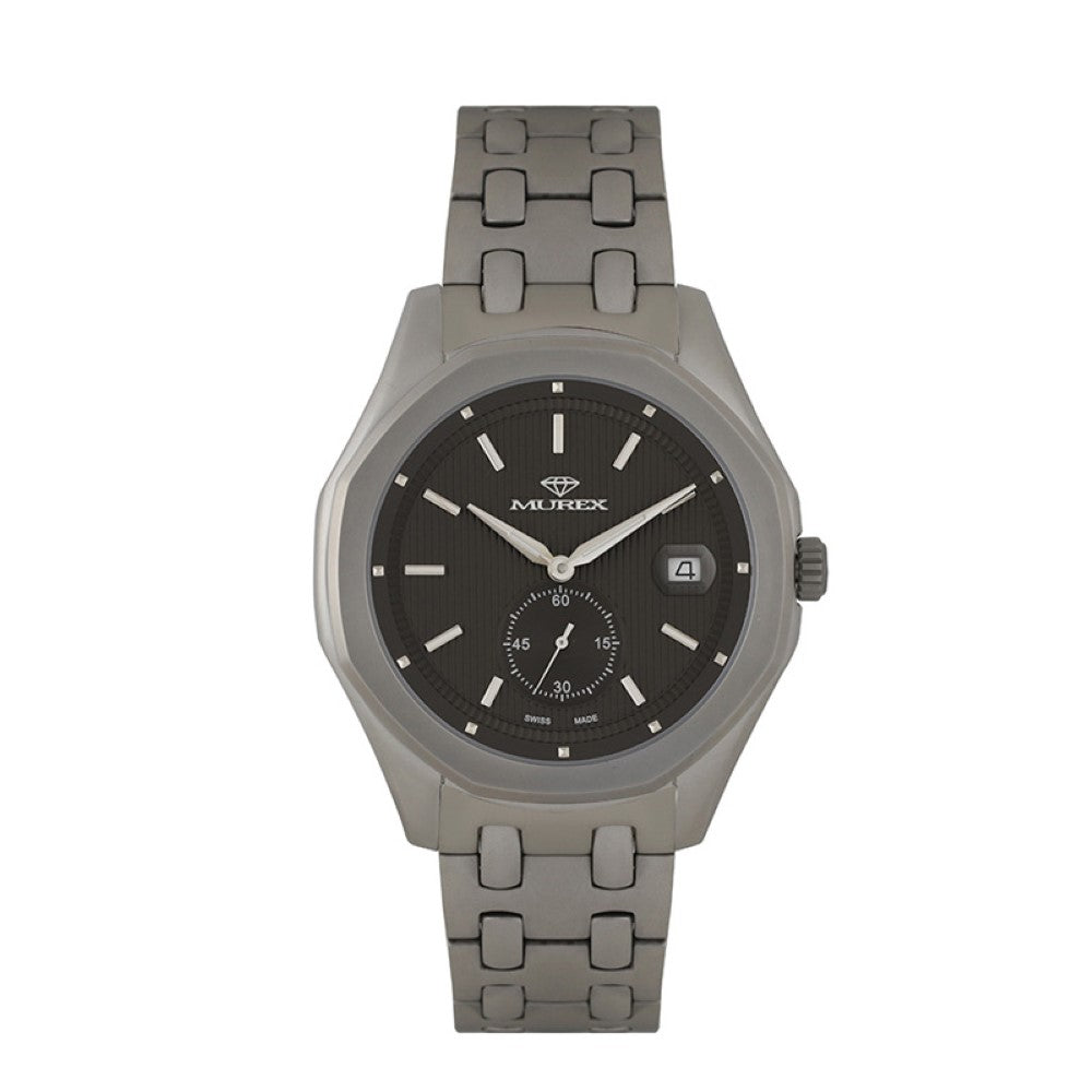 Murex men's watch with quartz movement and gray dial color - MUR-0003