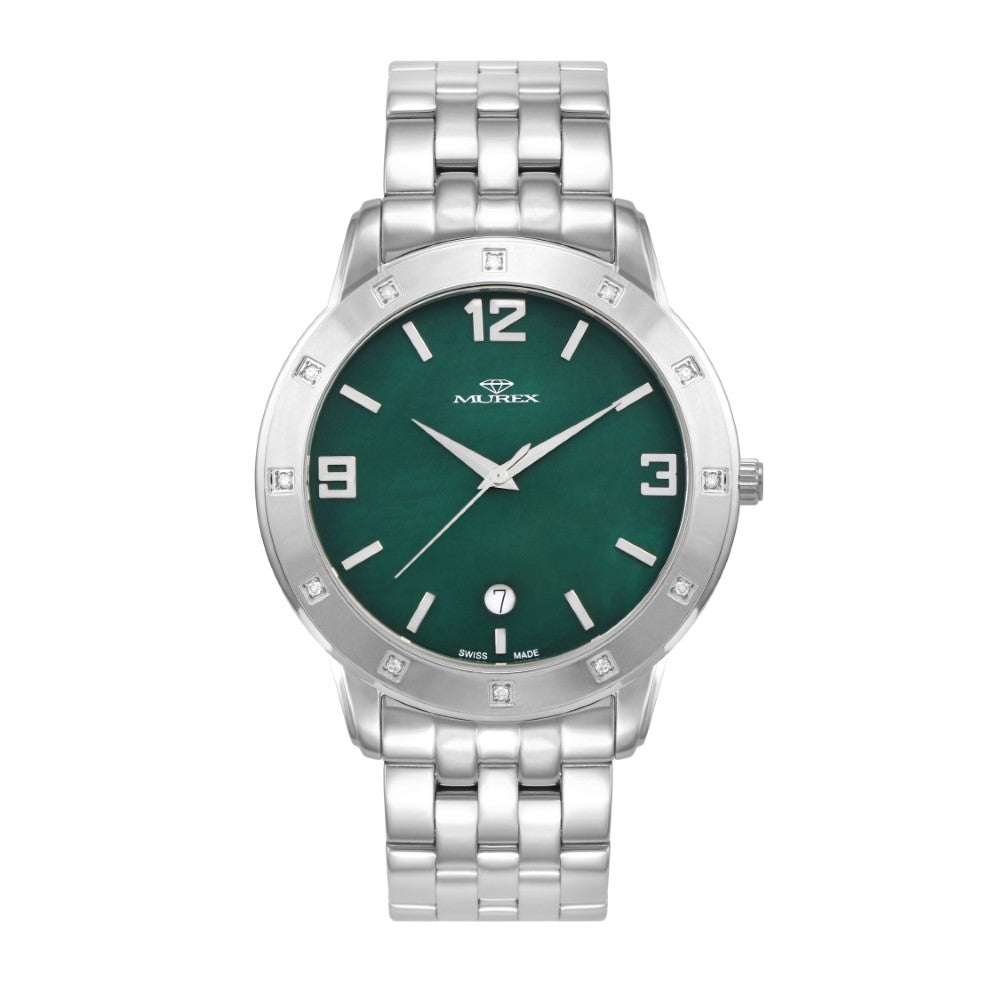 Murex Men's Quartz Watch with Green Dial - MUR-0103 (12/D 0.10CT)