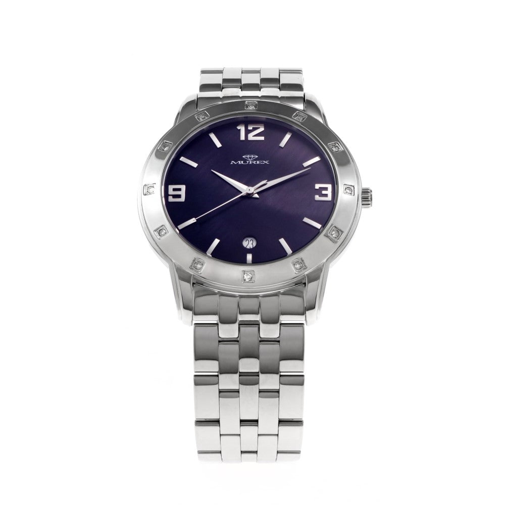 Murex Men's Quartz Watch with Blue Dial - MUR-0102 (12/D 0.10CT)