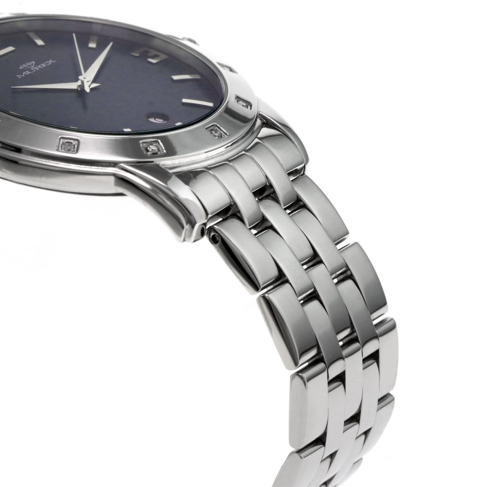 Murex Men's Quartz Watch with Blue Dial - MUR-0102 (12/D 0.10CT)
