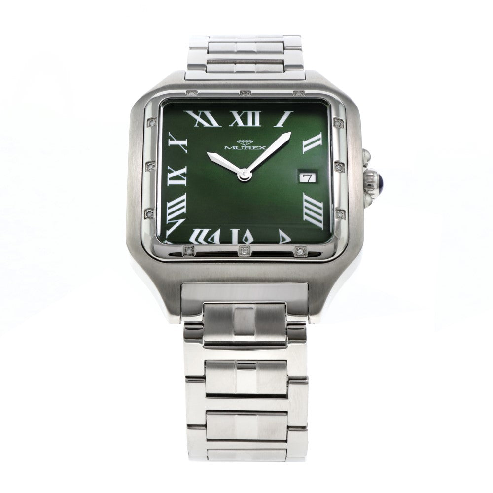 Murex Men's Quartz Watch with Green Dial - MUR-0093 (12/D 0.07CT)