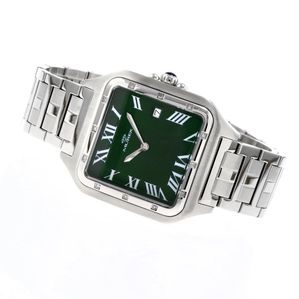 Murex Men's Quartz Watch with Green Dial - MUR-0093 (12/D 0.07CT)