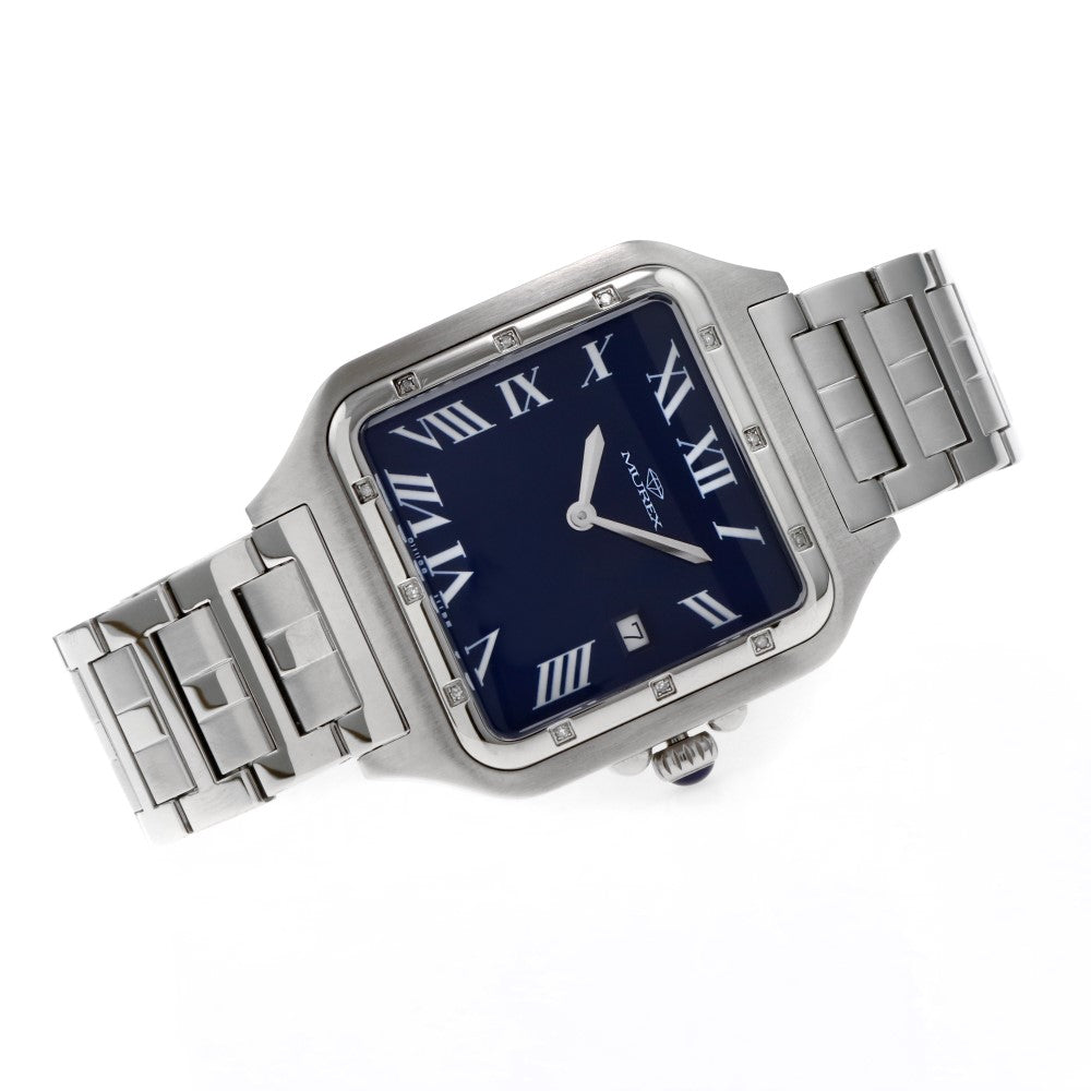 Murex Men's Quartz Watch with Blue Dial - MUR-0092 (12/D 0.07CT)