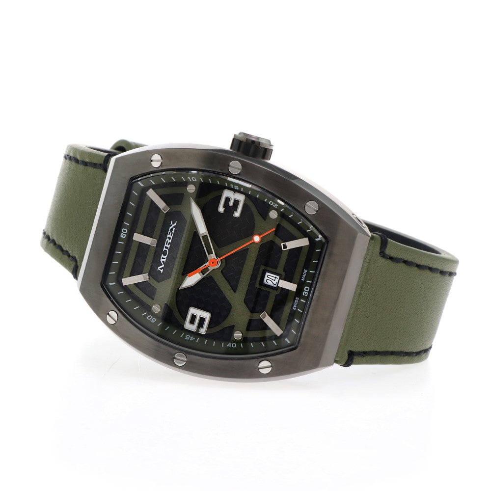 Murex men's watch with quartz movement and green dial color - MUR-0049