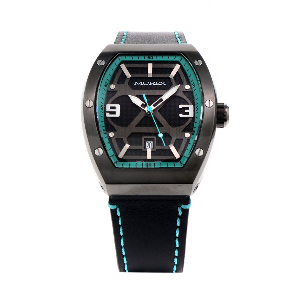 Murex Men's Quartz Watch, Light Blue and Black Dial - MUR-0050