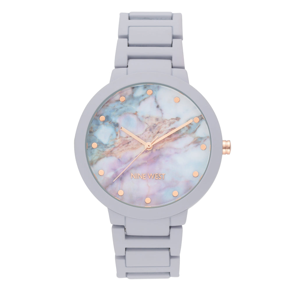 Nine West Women's Quartz Watch with Marble Dial - NW-0069