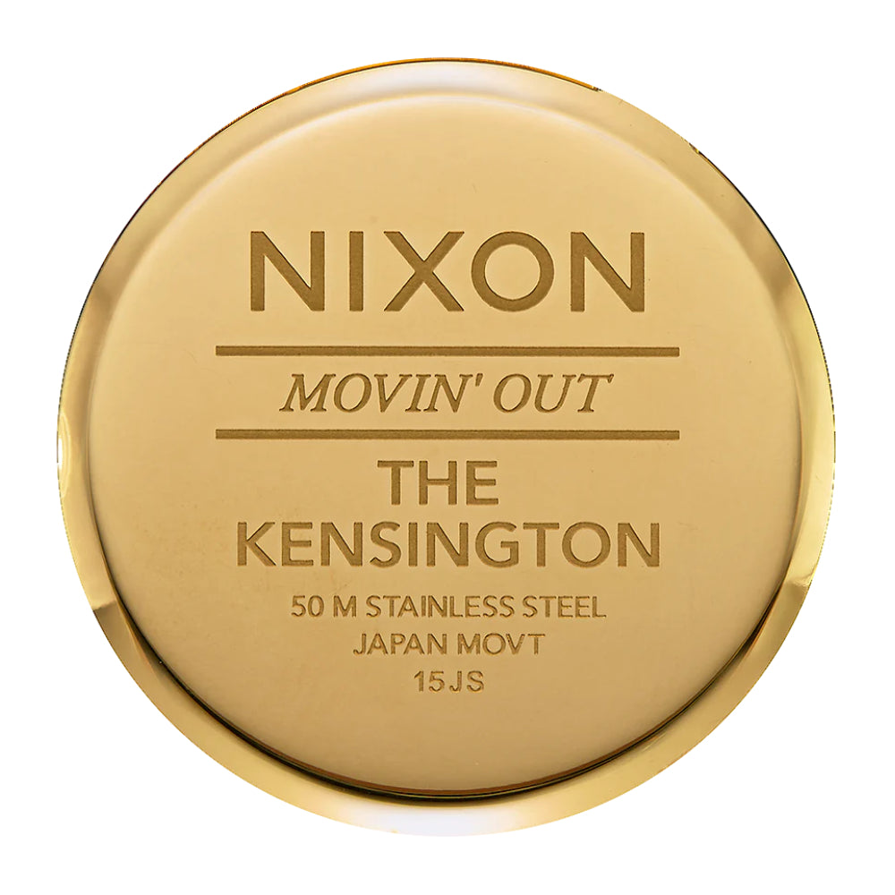 ساعة نيكسون النسائية بلون مينا ذهبي وسوار جلد - NXN-0031