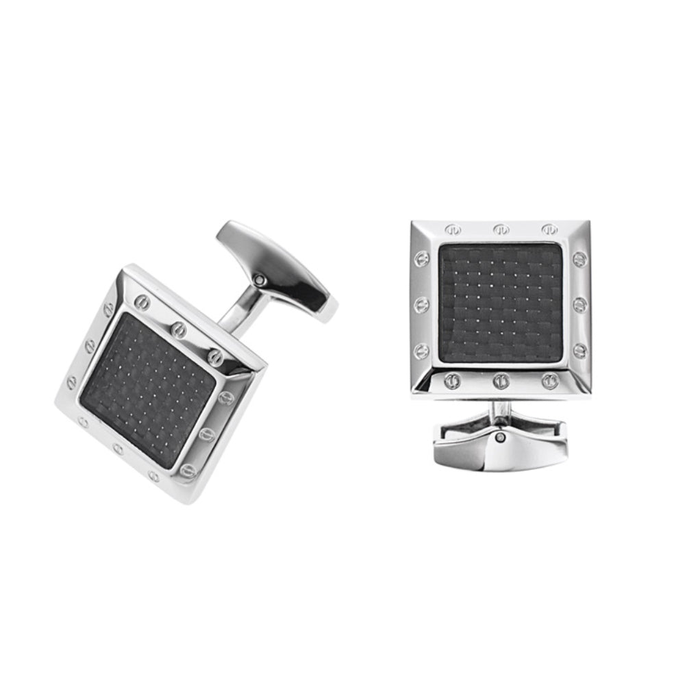 Gray and silver cufflinks from Optima - OPTCF-0017