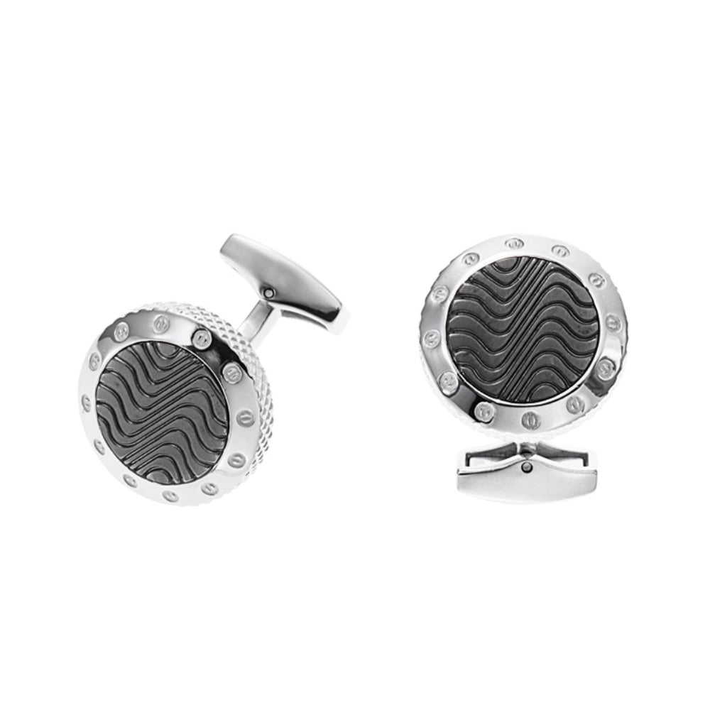 Gray and silver cufflinks from Optima - OPTCF-0003
