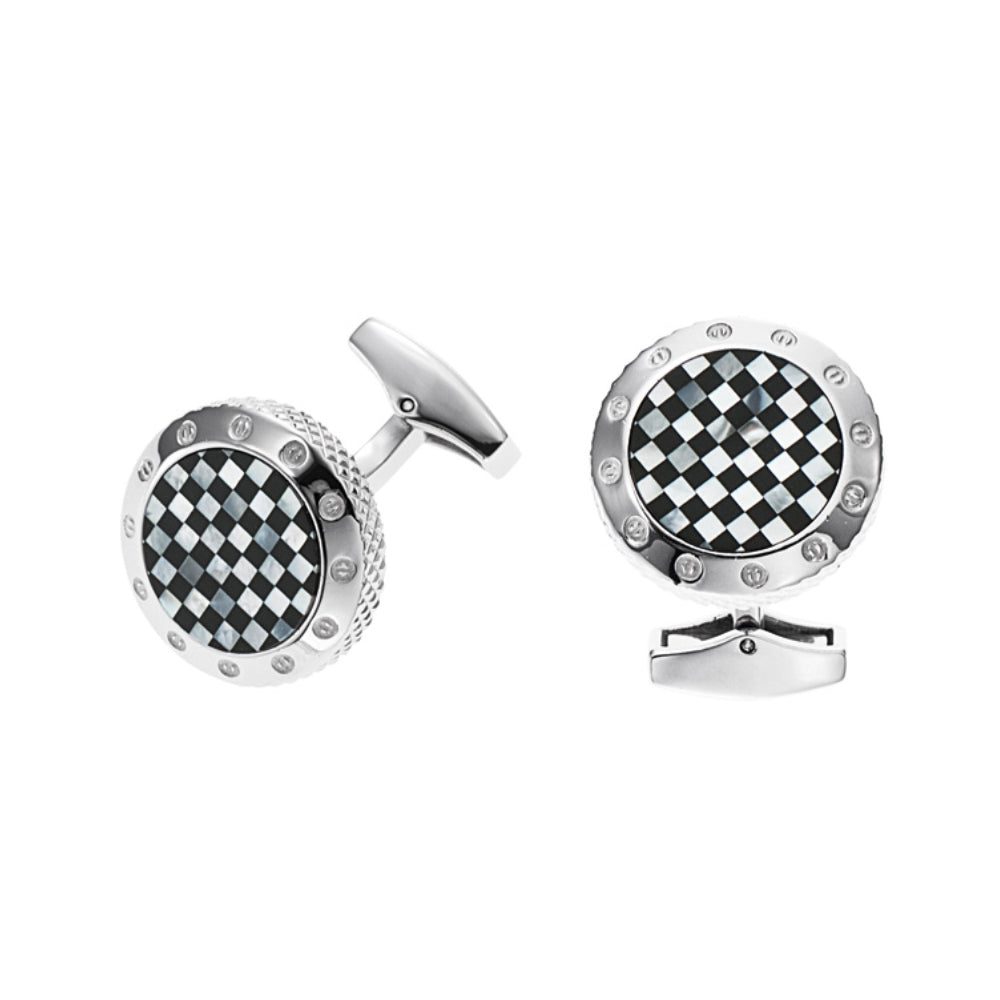 Black and white Cufflinks from Optima - OPTCF-0002