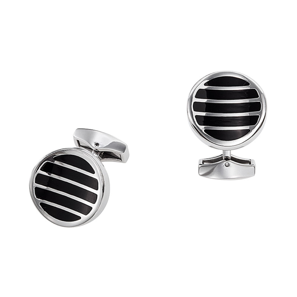 Black and silver cufflinks from Optima - OPTCF-0018