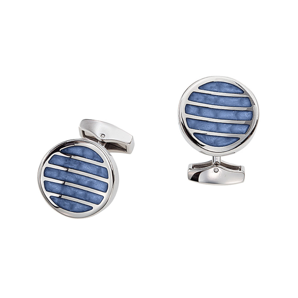 Blue and silver cufflinks from Optima - OPTCF-0023