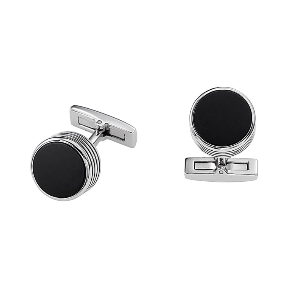 Black and silver cufflinks from Optima - OPTCF-0004
