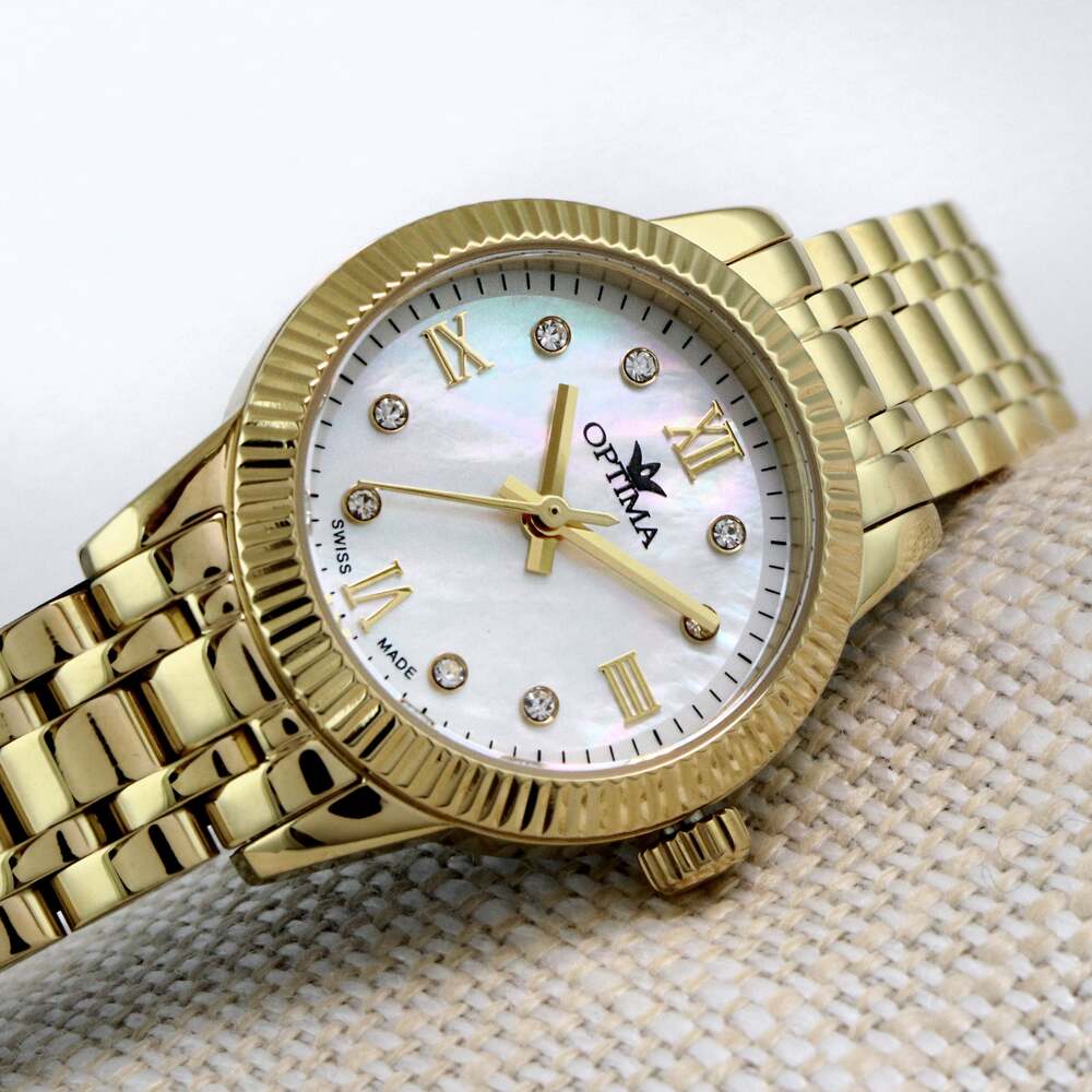 Optima Women's quartz white dial watch OPT-0101
