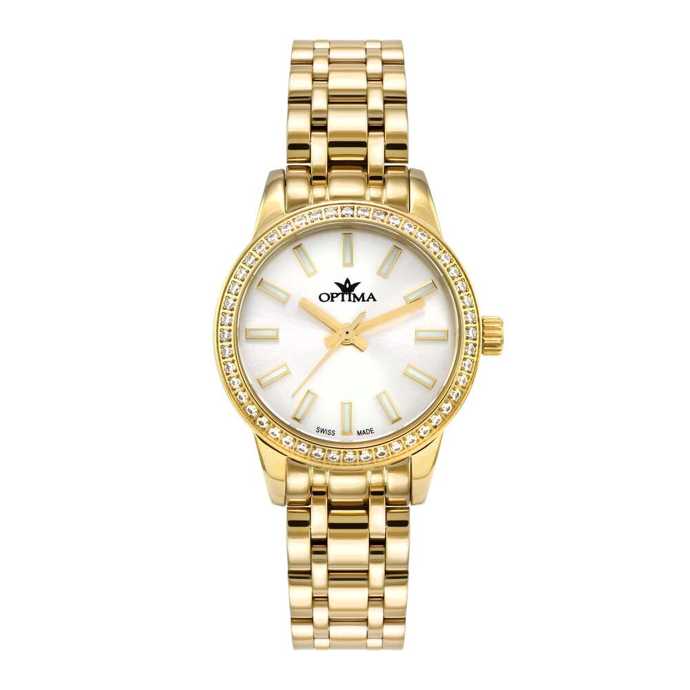 Optima Women's Quartz Watch with White Dial - OPT-0104