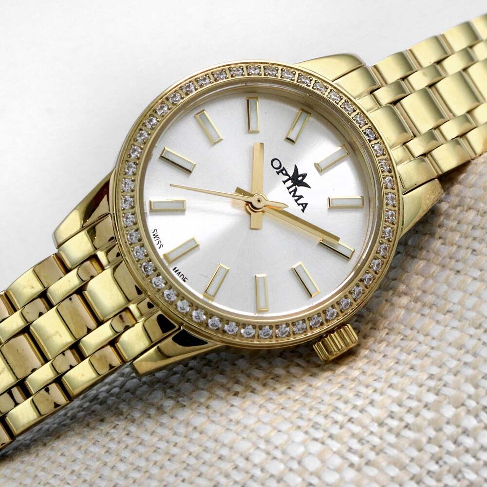 Optima Women's quartz white dial watch OPT-0104