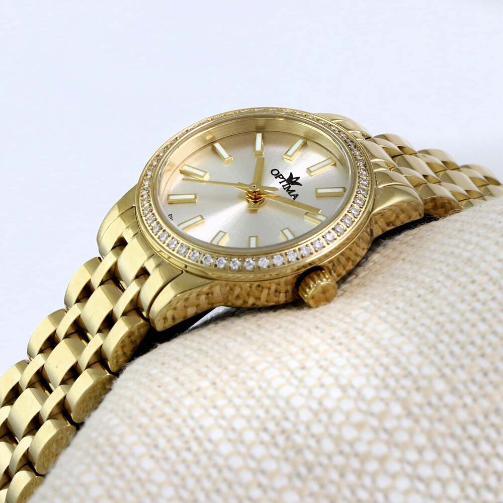 Optima Women's quartz white dial watch OPT-0104