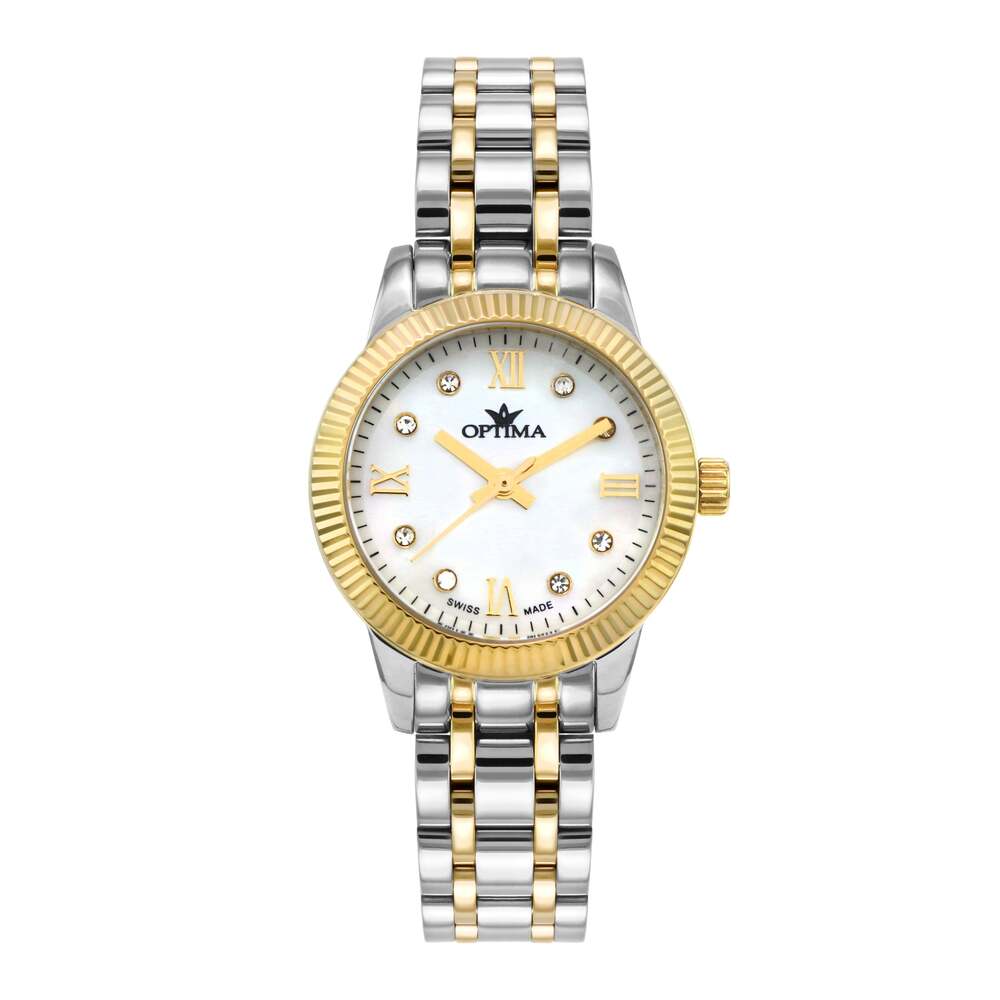 Optima Women's Quartz Watch with White Dial - OPT-0102