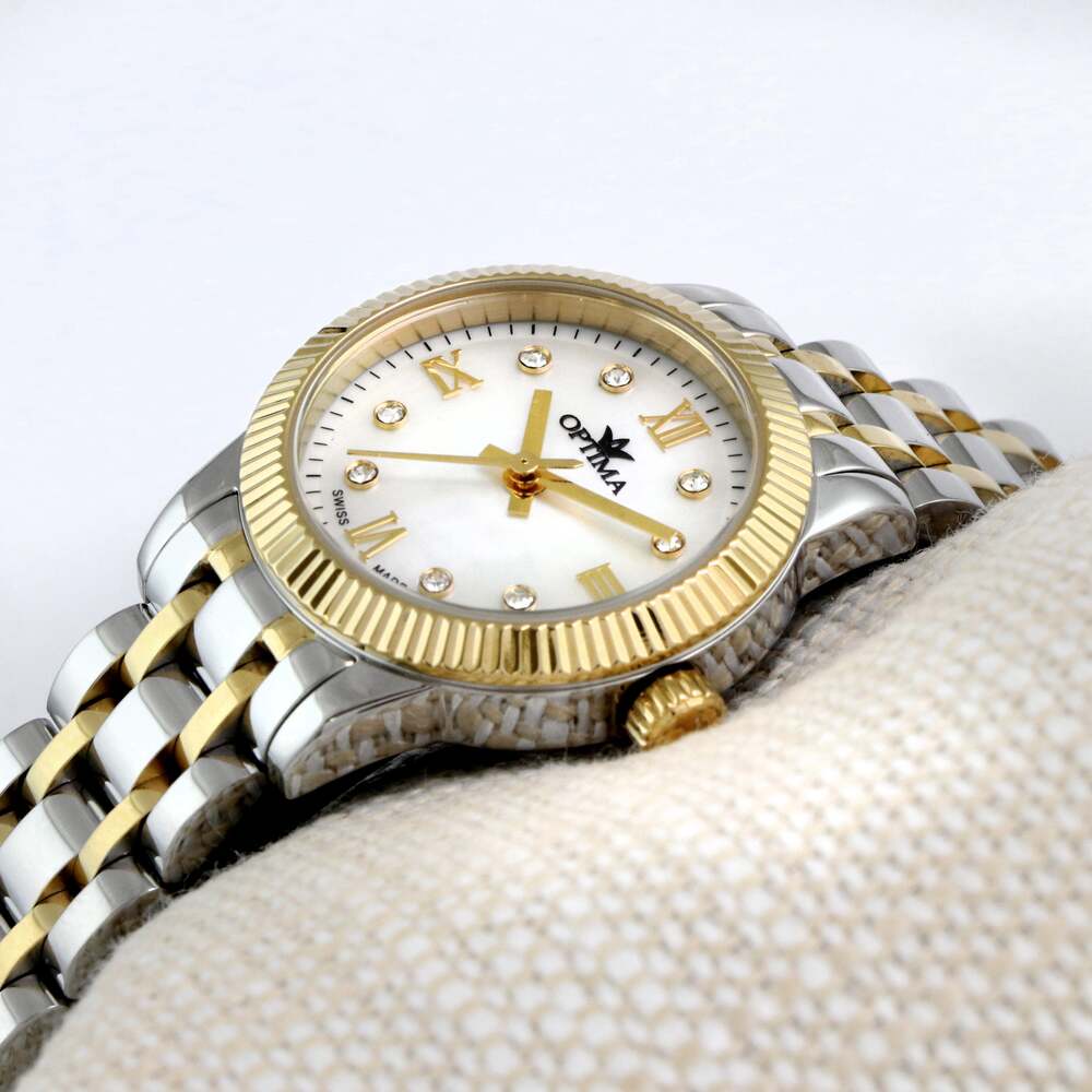 Optima Women's quartz white dial watch OPT-0102