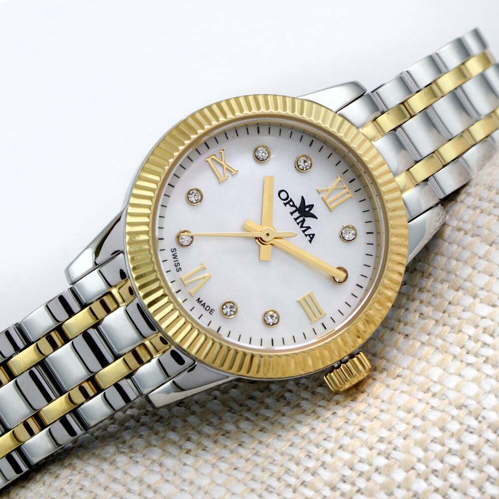 Optima Women's quartz white dial watch OPT-0102