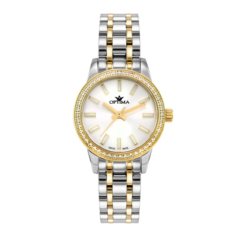 Optima Women's quartz white dial watch OPT-0105