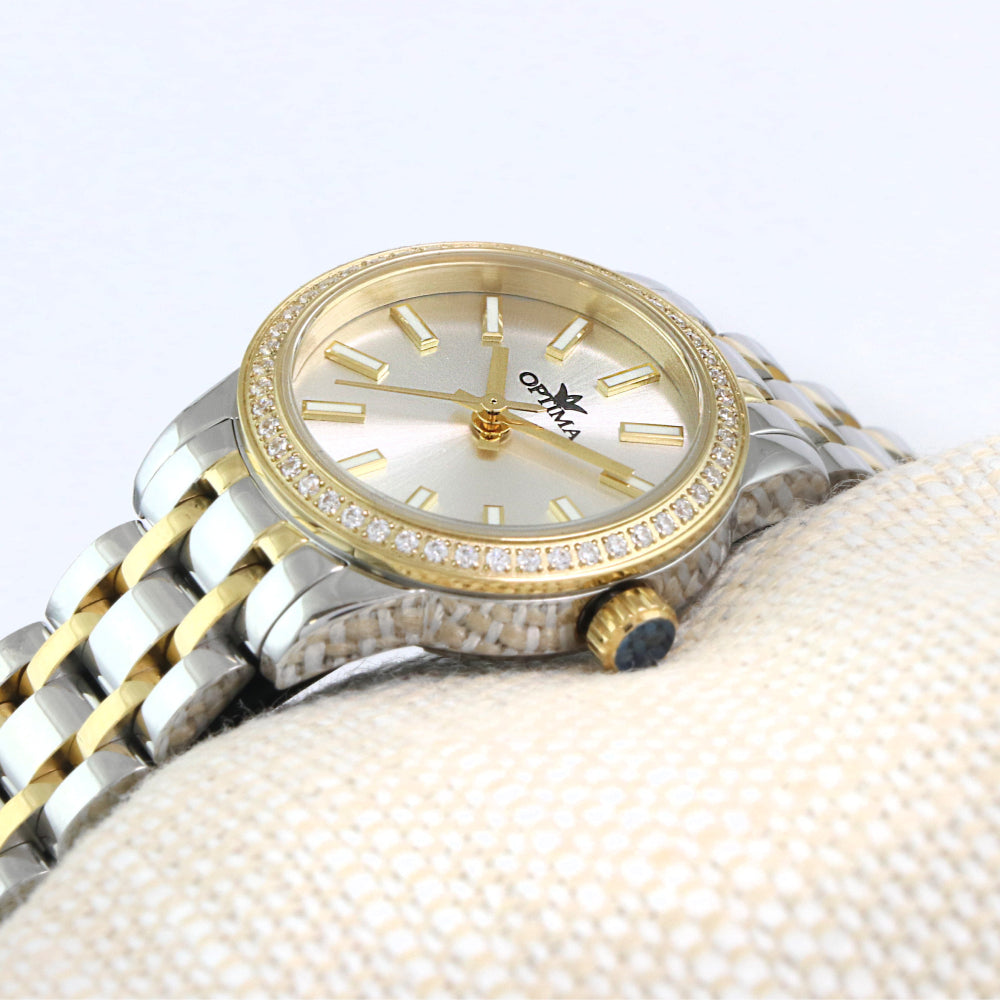Optima Women's quartz white dial watch OPT-0105