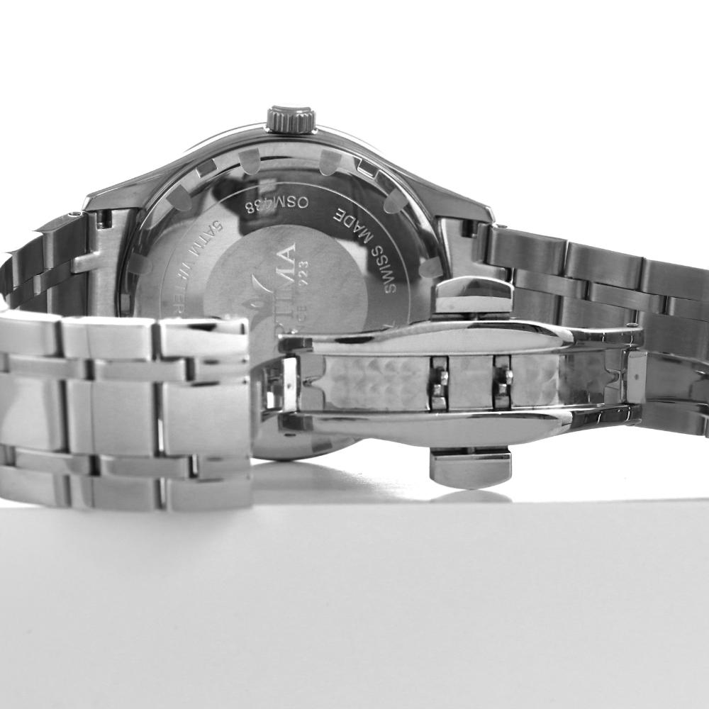 ساعة أوبتيما الرجالية بحركة كوارتز ومينا أسود – OPT-0071