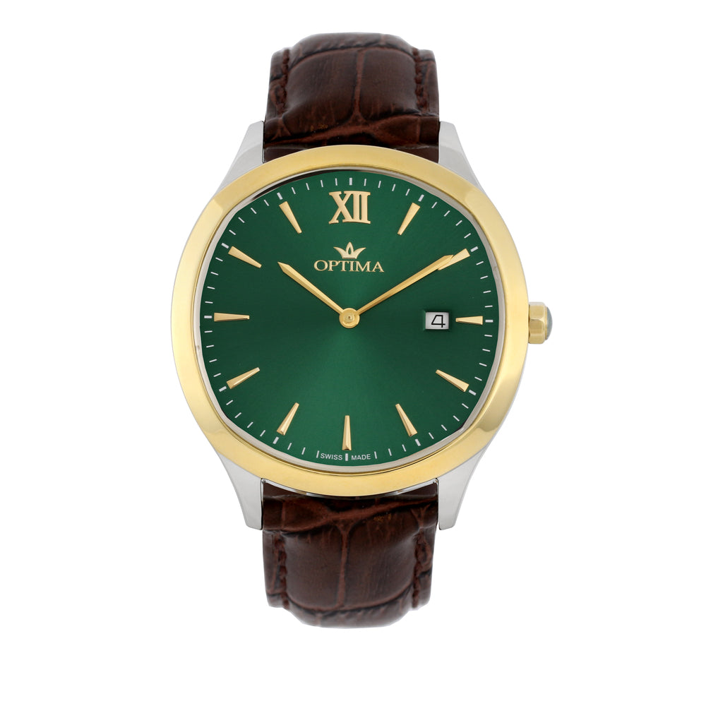 Optima Men's Swiss Quartz Watch with Green Dial - OPT-0056