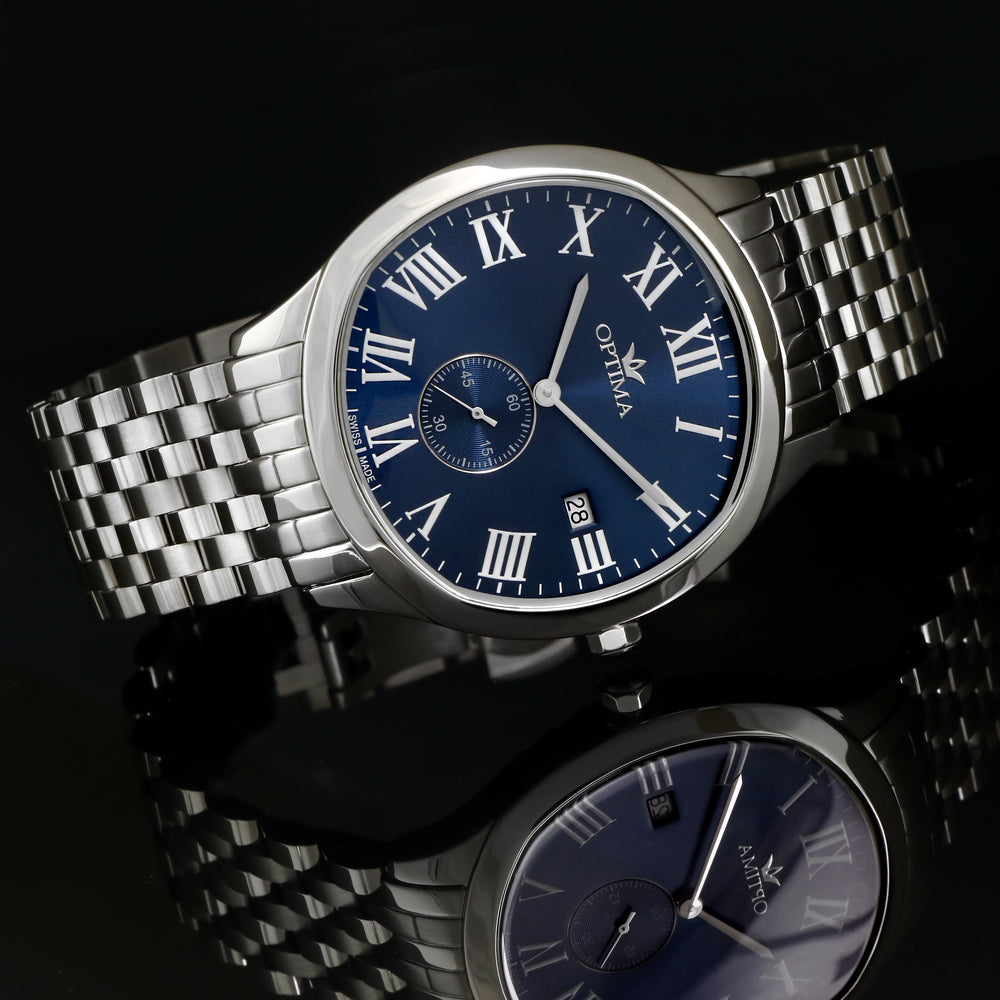Optima Men's Swiss Quartz Watch with Blue Dial - OPT-0061