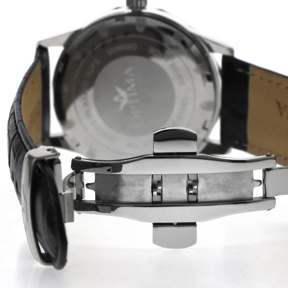 ساعة أوبتيما الرجالية بحركة كوارتز ومينا أبيض – OPT-0094