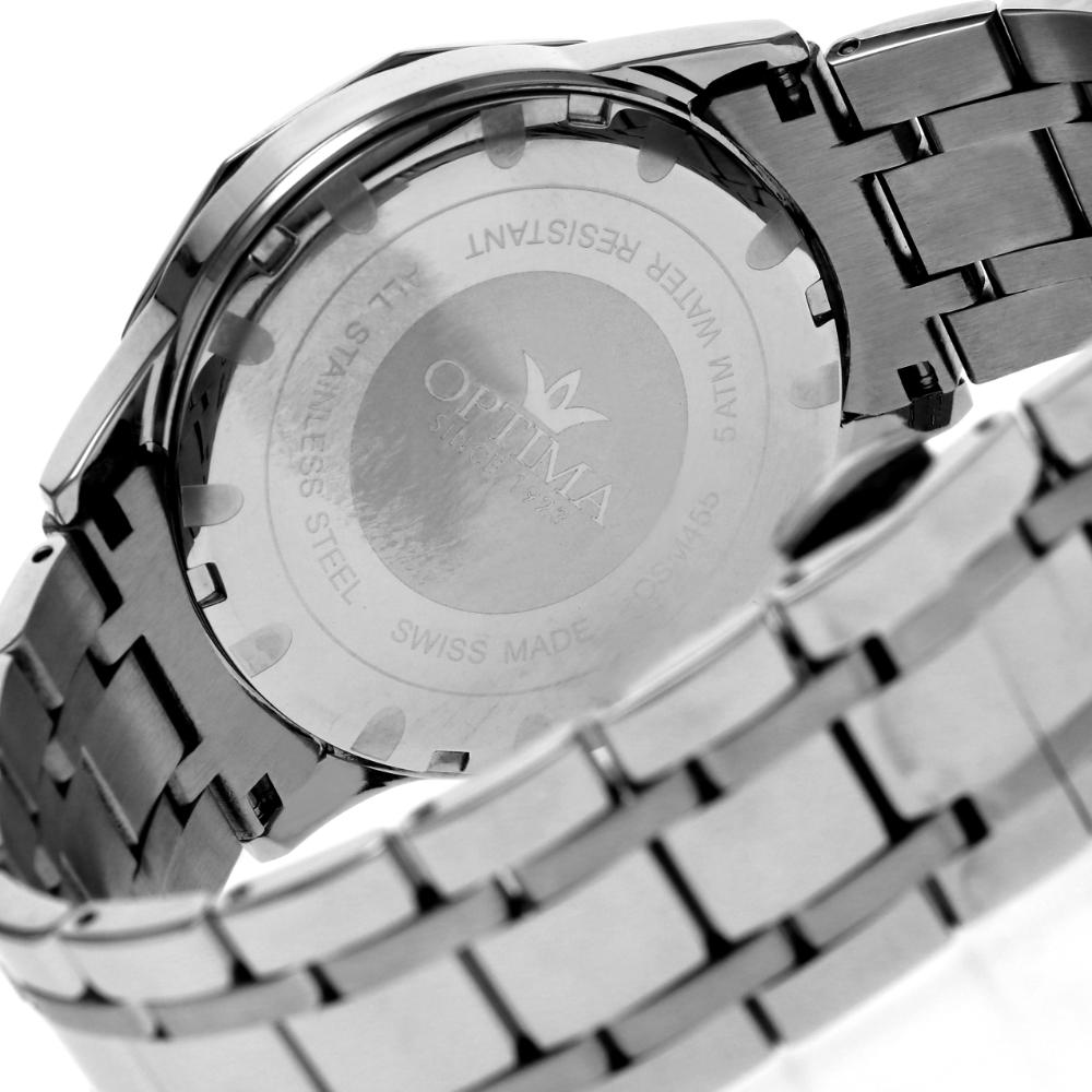 ساعة أوبتيما الرجالية بحركة كوارتز ومينا رمادي – OPT-0100