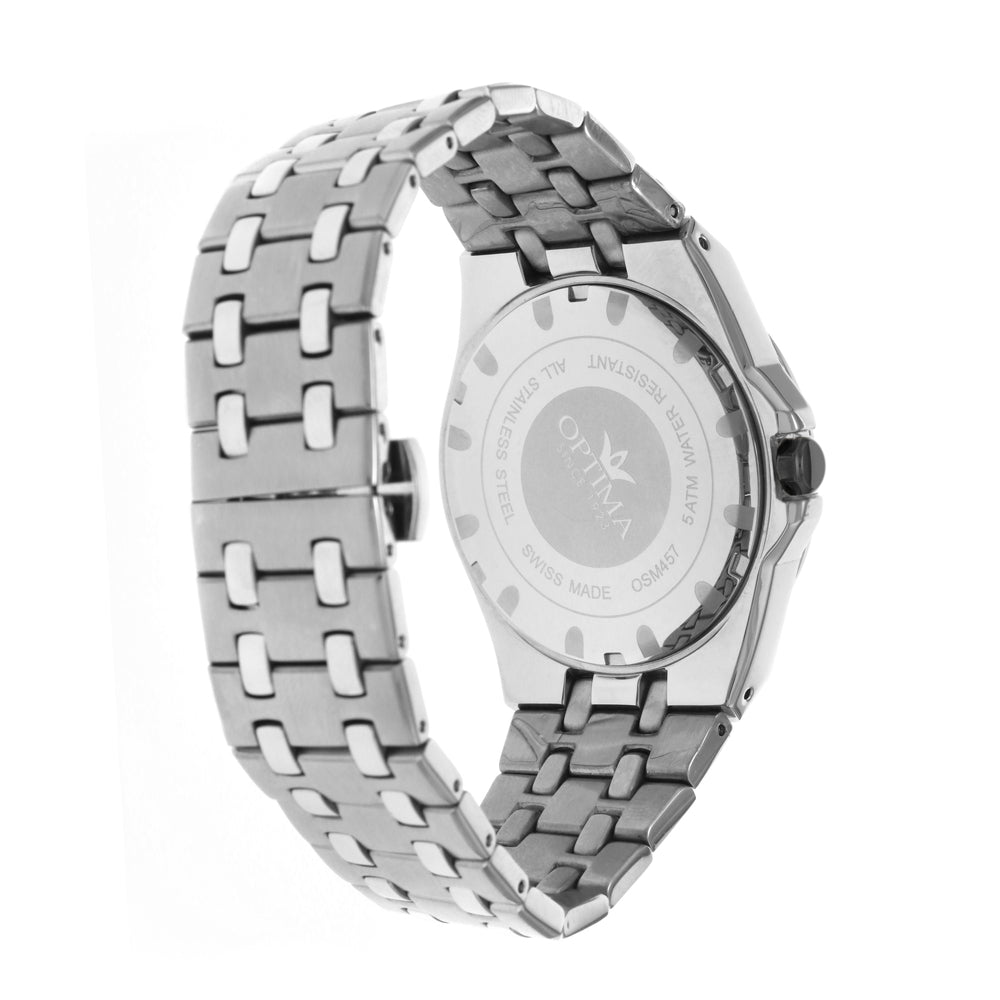 Optima Men's Swiss Quartz Watch with White Dial - OPT-0062