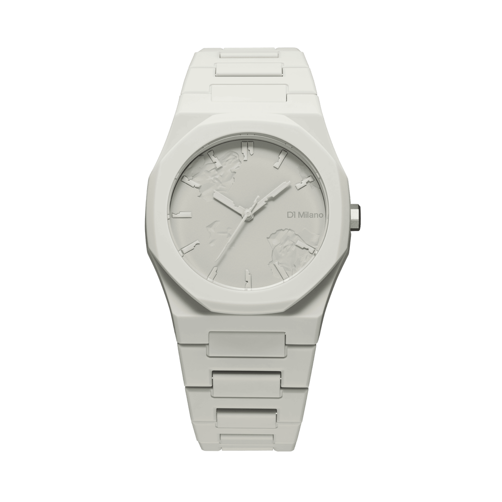 D1 Milano Men's Polycarbonate Quartz Watch with Grey Dial - ML-0408